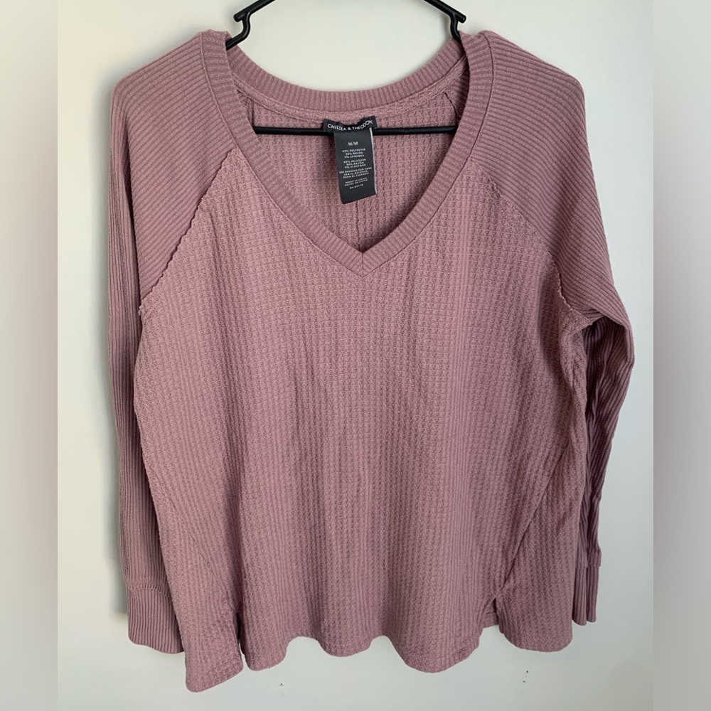 Chelsea & Theodore Purple Waffle Shirt